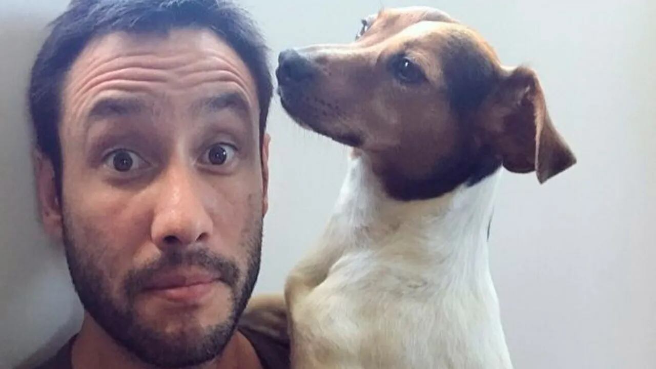 Luciano Pereyra compartió una foto con su perro y sus seguidores estallaron de risa