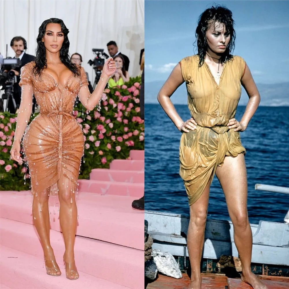 Contiene mucho sueño El asombroso vestido de Kim Kardashian inspirado en una famosa actriz |  Radio Mitre