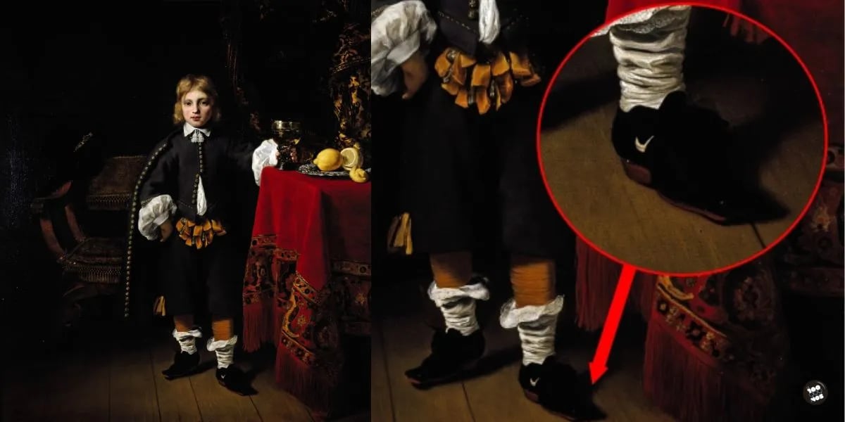 Fue al museo y descubrió que una pintura de hace 400 años tenía el logo de Nike en sus zapatos: “El primer par de zapatillas”