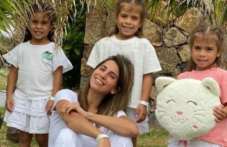 Cinthia Fernández festejó su cumpleaños con sus hijas