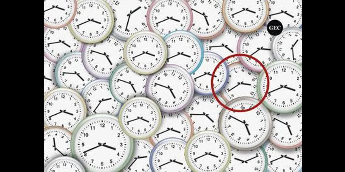 Reto viral de los relojes: encontrá el que marca la hora diferente (en 15 segundos)