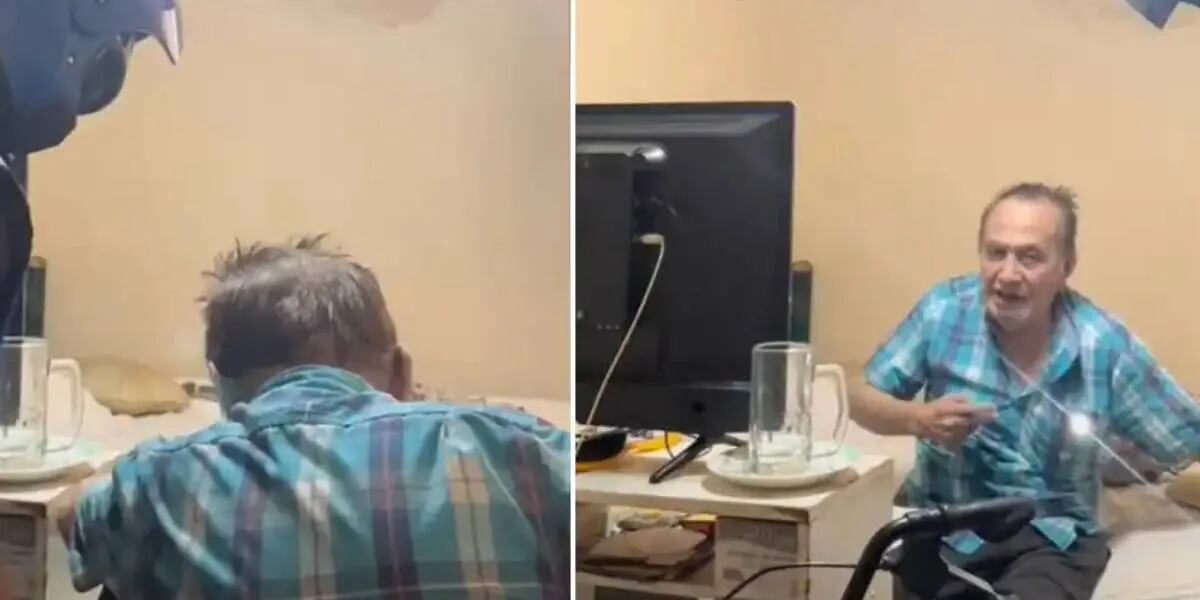 Un anciano pidió una pizza  para que el repartidor lo ayude a sentarse y se volvió viral