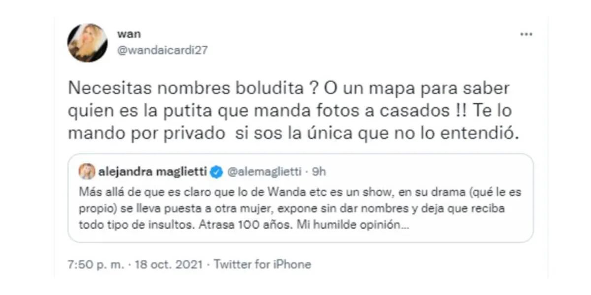 Luego de defender a la China Suárez , Alejandra Maglietti se pasó para el lado de Wanda Nara: “Que le pida disculpas”