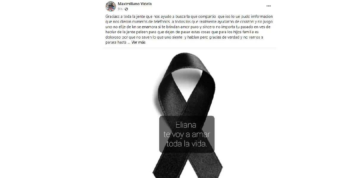 El novio de Eliana Pacheco subió un posteo desde la cárcel: “No vamos a parar hasta que se sepa la verdad”