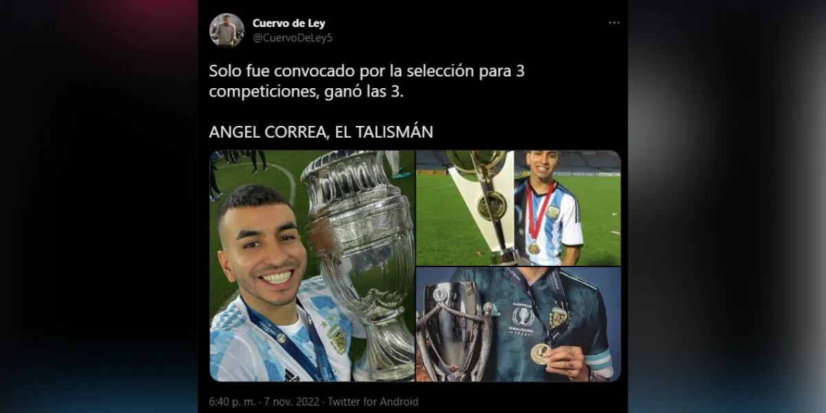 La cábala viral que ilusiona a los hinchas argentinos y apunta a Ángel Correa: “El talismán”
