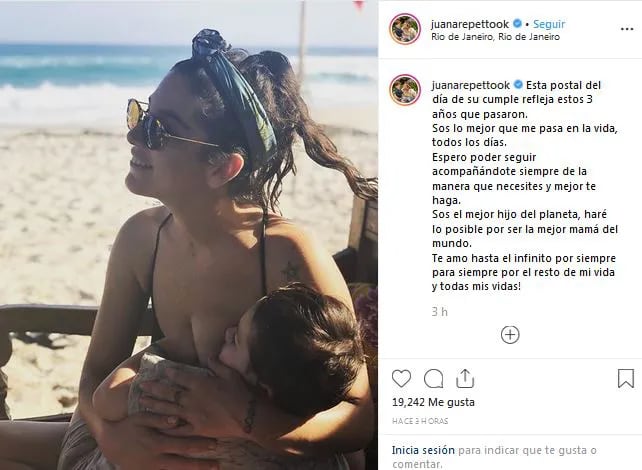 La tierna publicación de Juana Repetto en Instagram