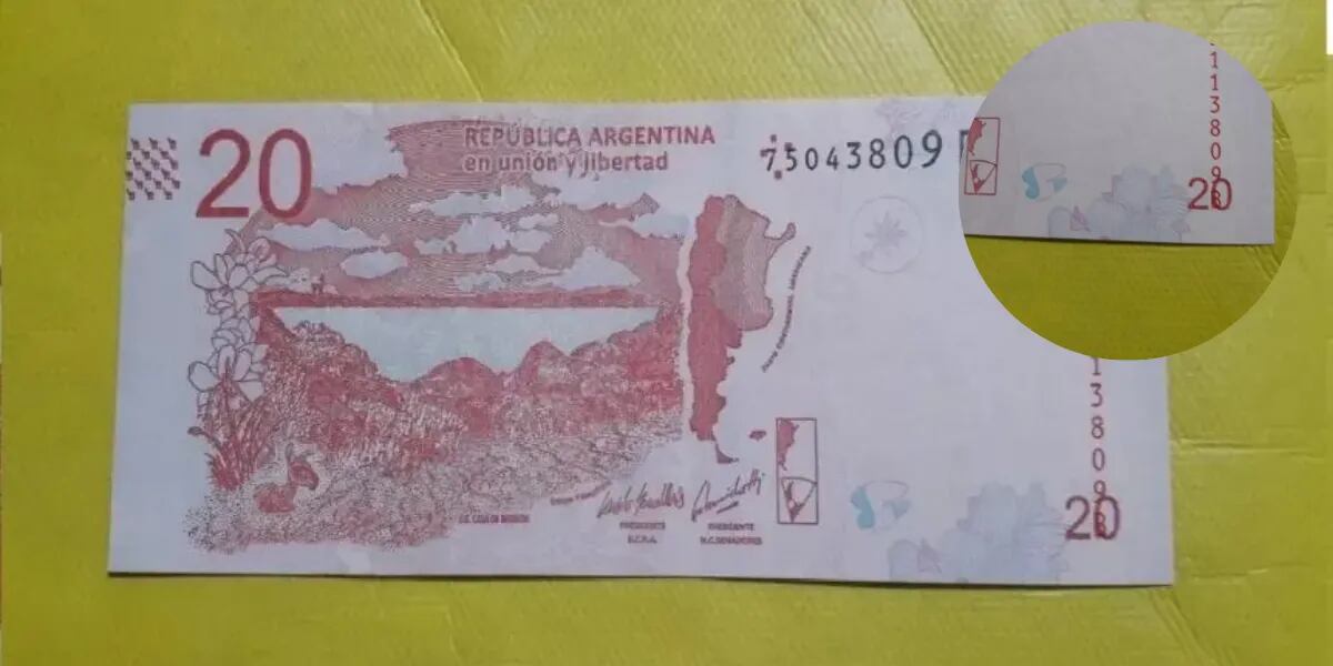 Pagan hasta $20.000 por un billete de $20 con error en la impresión: cómo identificarlo