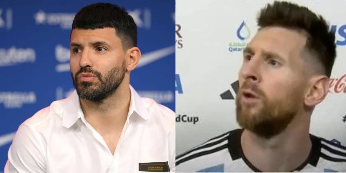 El Kun Agüero hizo su propio meme con la frase de Lionel Messi: “Cuando miran a tu chica”