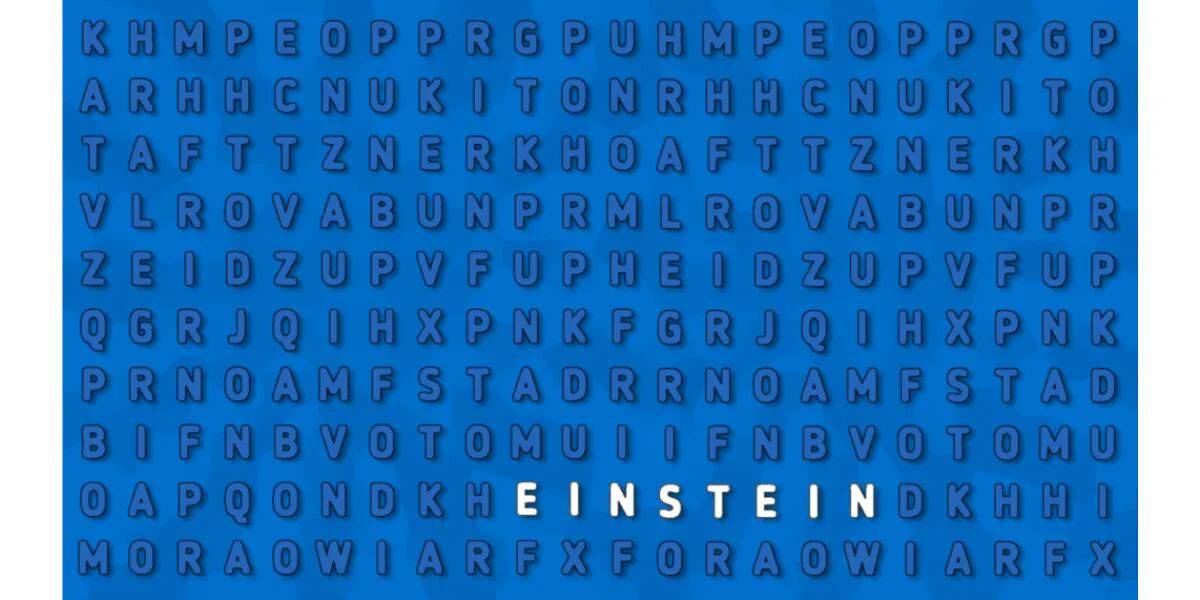 Reto visual para genios: encontrar la palabra “EINSTEIN” en la sopa de letras