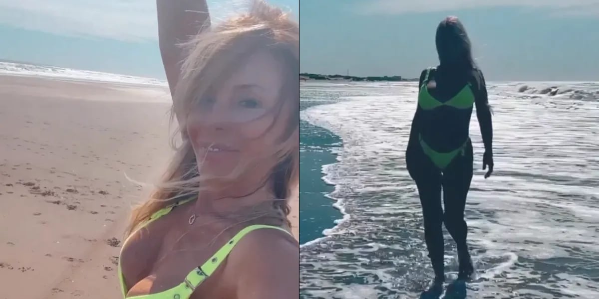 A los 70 años, Graciela Alfano posó con una bikini fluo desde la playa y enloqueció a las redes: “Diosa”