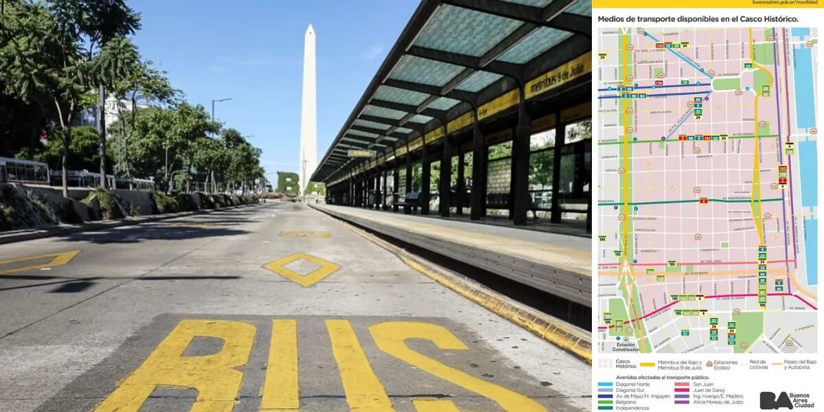 A partir de este lunes cuatro líneas de colectivos cambian el recorrido en la Ciudad de Buenos Aires