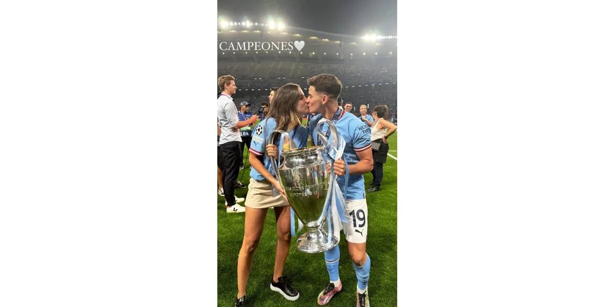 La fuerte foto de Emilia Ferrero, la novia de Julián Álvarez, tras la consagración de Manchester City en la Champions League