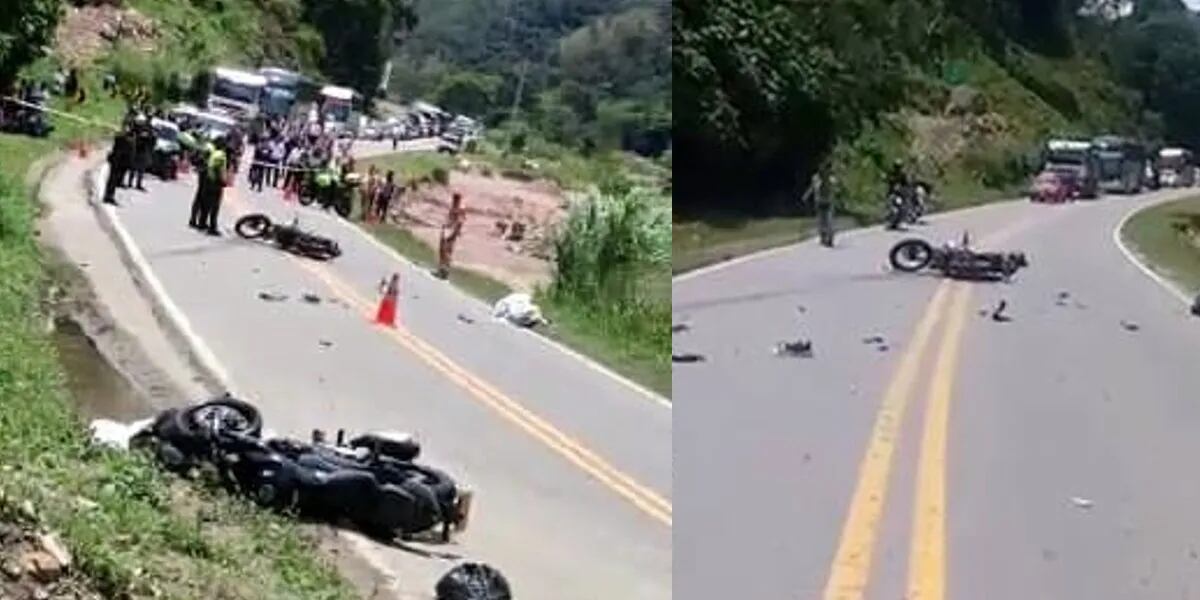 Murieron todos: una moto se cruzó de carril a toda velocidad para pasar un auto, se estrelló contra otra y provocó un baño de sangre
