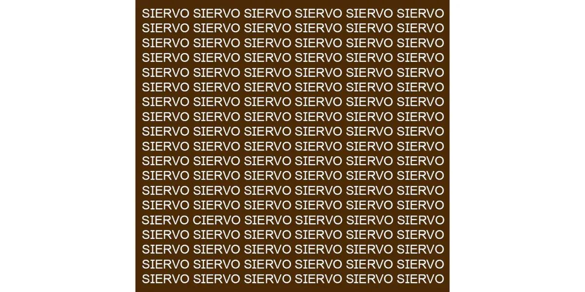 Reto visual de los 6 segundos: encontrar la palabra CIERVO que se esconde entre las palabras SIERVO