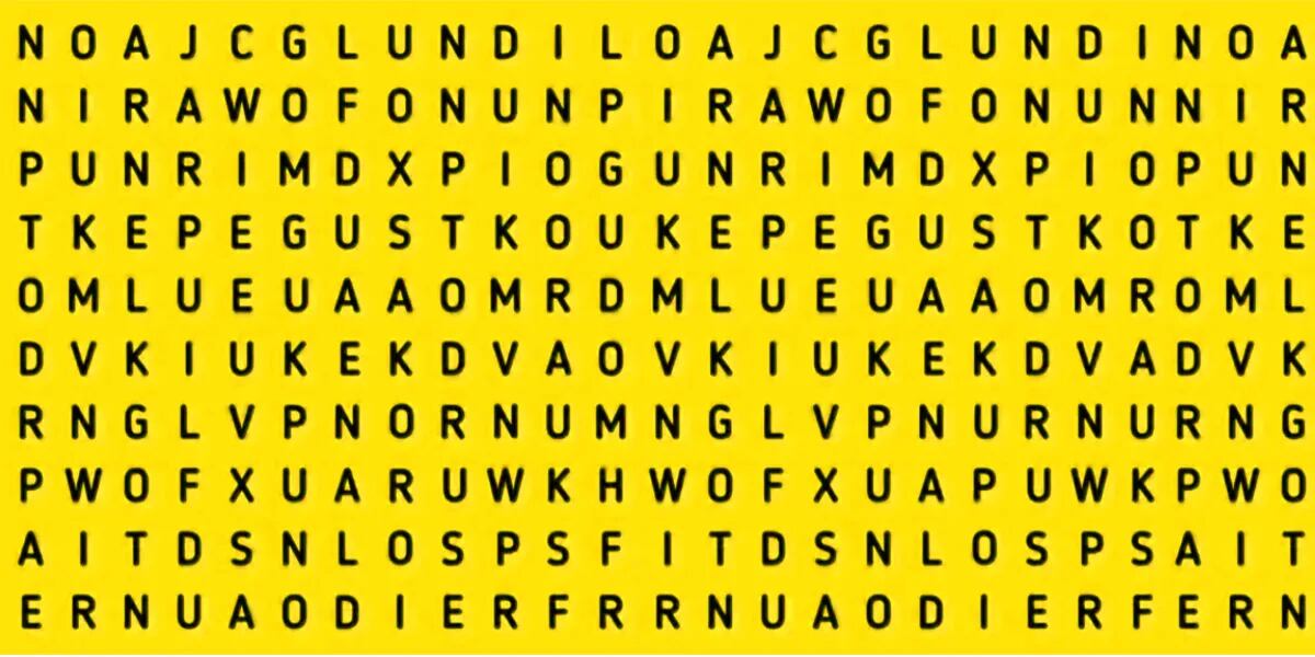 Reto visual para agudizar la vista: encontrar la palabra “ORO” en 10 segundos