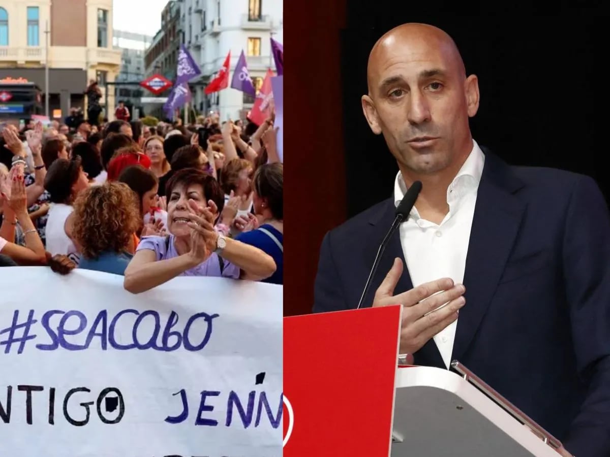 Organizaron una marcha multitudinaria para pedir la renuncia de Luis Rubiales tras el polémico beso a Jenni Hermoso: “Es una agresión”