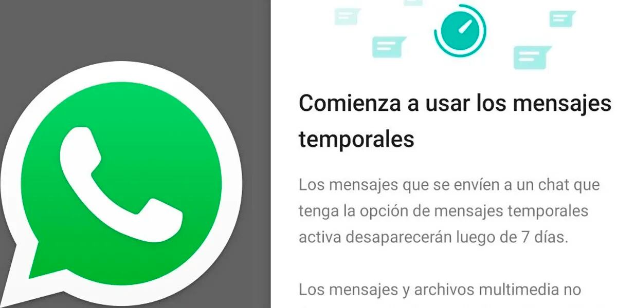 “WhatsApp: qué son y cómo activar los mensajes temporales