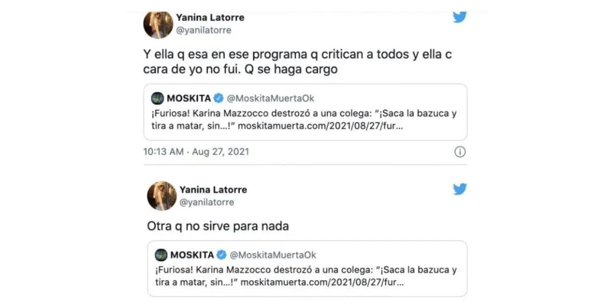 Yanina Latorre fulminó a Karina Mazzocco tras su descargo: "No sirve para nada"