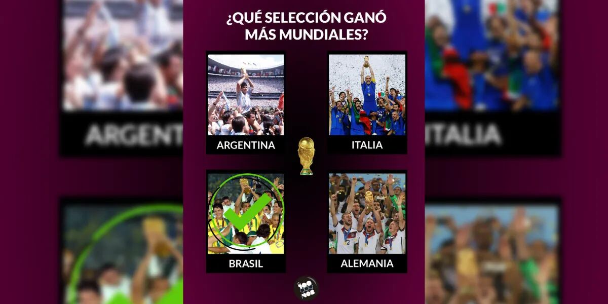 El 90% falla este desafío deportivo que es viral en WhatsApp: ¿qué Selección ganó más Mundiales?