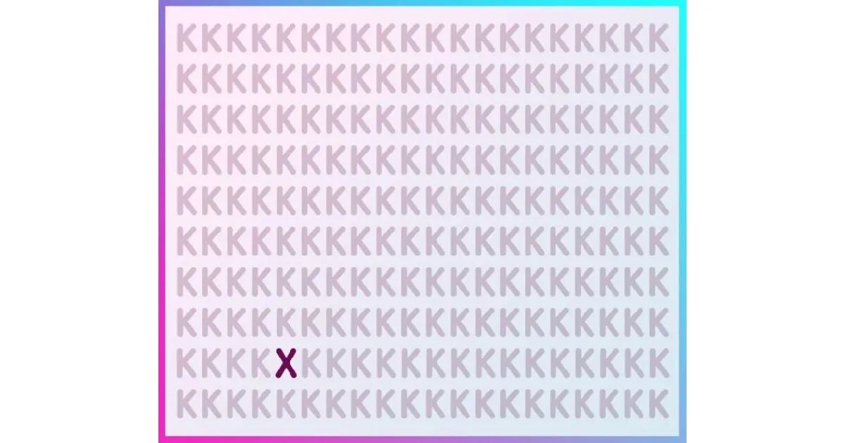Reto visual: encontrá la letra “X” en tan solo 15 segundos
