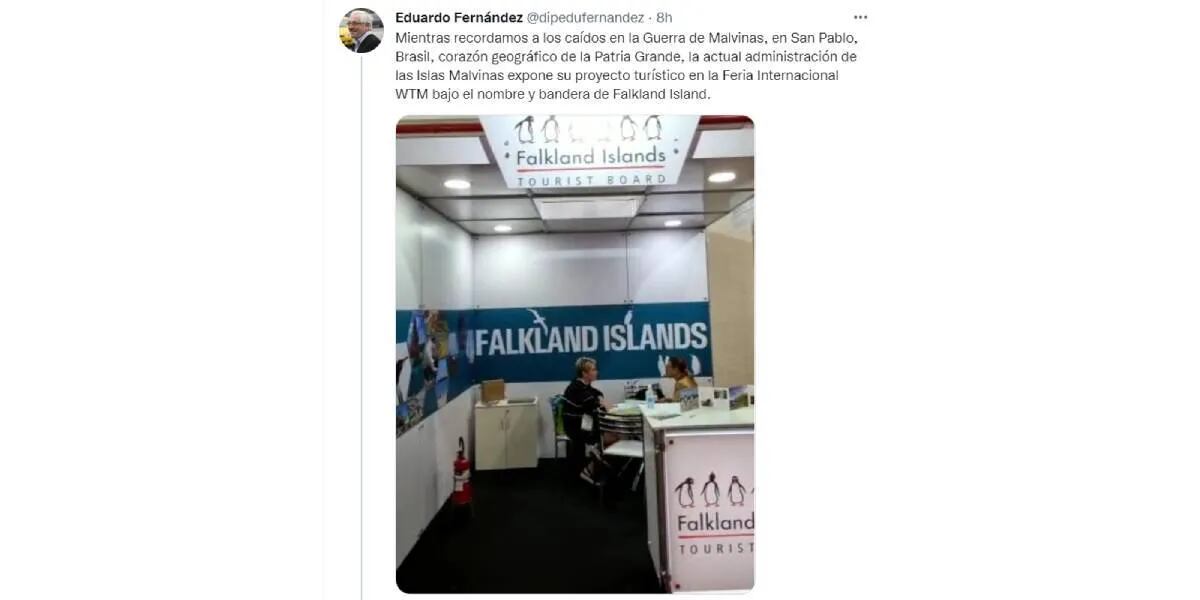 El Gobierno repudió un stand ilegítimo que llama Falklands a las Malvinas en una feria de turismo en Brasil