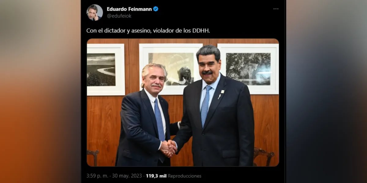 Eduardo Feinmann arremetió contra Alberto Fernández tras su reunión con Nicolás Maduro: “Dictador y asesino”