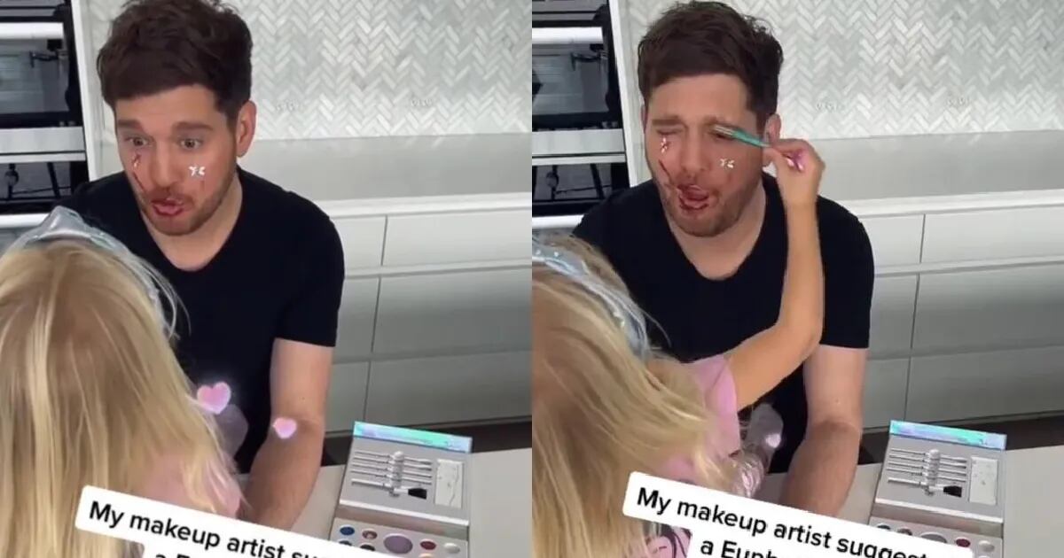 El desopilante video de Vida, la hija de Luisana Lopilato, maquillando a Michael Bublé “estilo Euphoria”