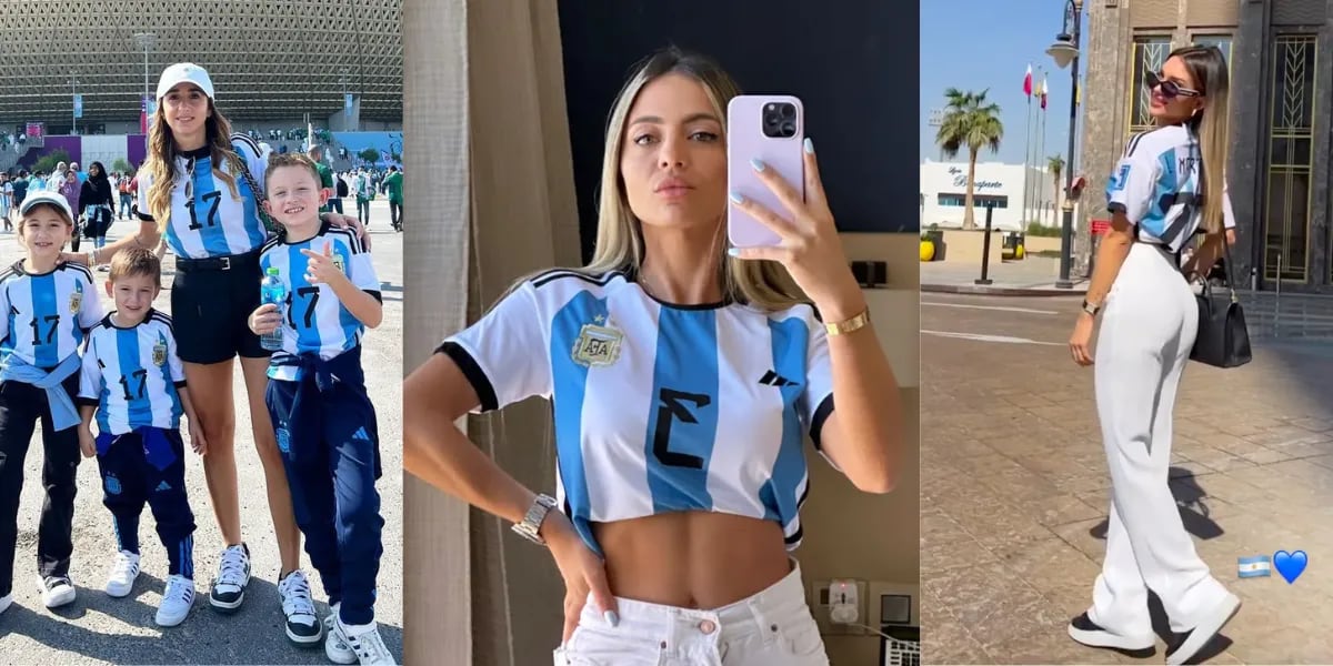 Camisetas y lujosas carteras: los looks de las esposas de la Selección Argentina en el Mundial Qatar 2022