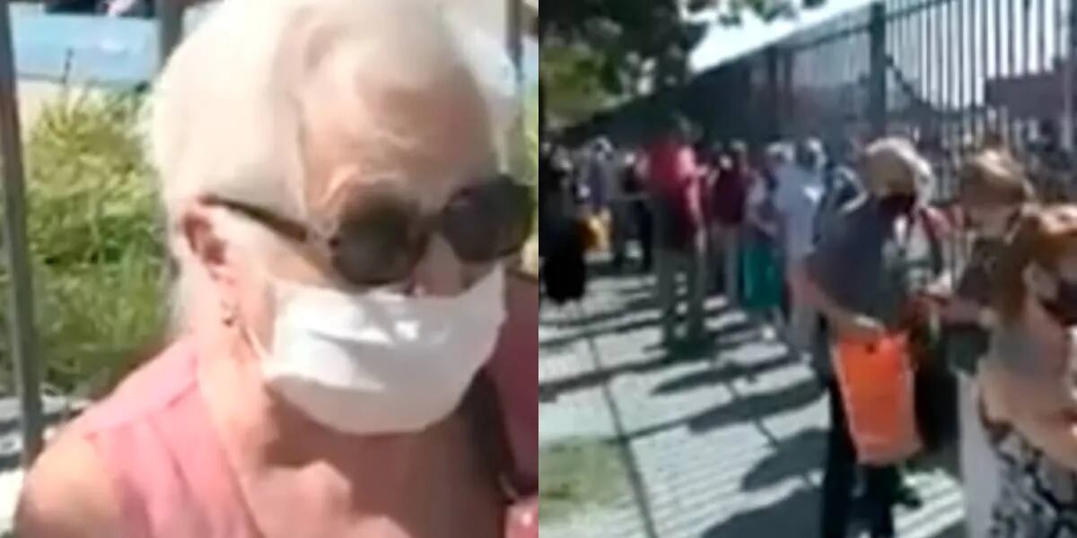 Tiene 88 años y esperó dos horas en la fila bajo el sol para vacunarse contra el coronavirus