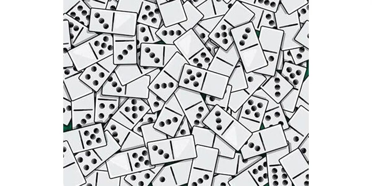 Reto visual del dominó: encontrar las tres piezas blancas en solo 10 segundos