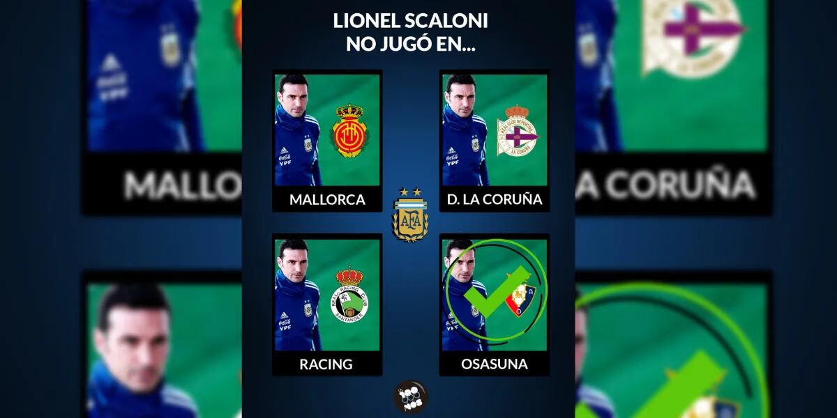 Desafío deportivo para resolver en 10 segundos: ¿en qué club NO jugó Lionel Scaloni?