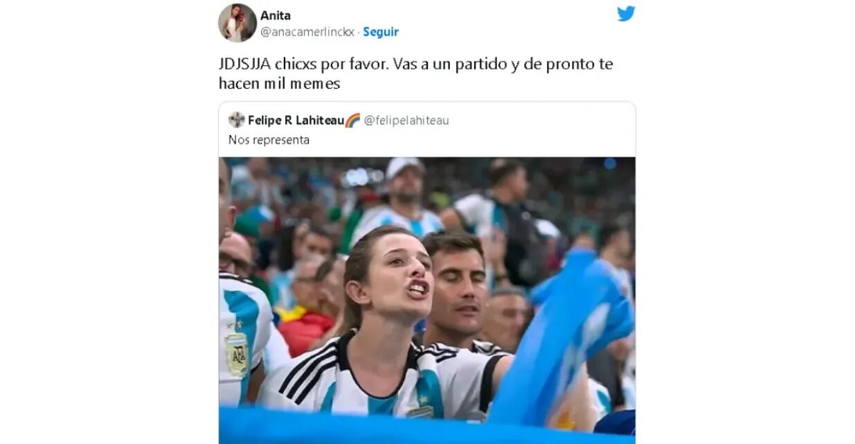 Apareció la hincha argentina que se volvió viral por alentar a la Selección y apuntó contra las redes: “Te hacen mil memes”