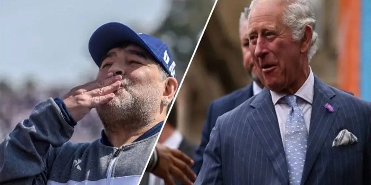 El día que Maradona se enojó con el Rey Carlos III en Reino Unido: “Decile a este narigón”