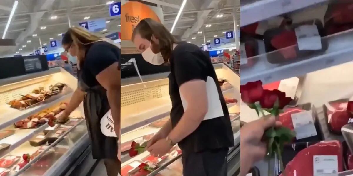 Veganos "velaron" bandejas de carne en una góndola de supermercado: "Se quedaron en silencio durante más de 20 minutos"
