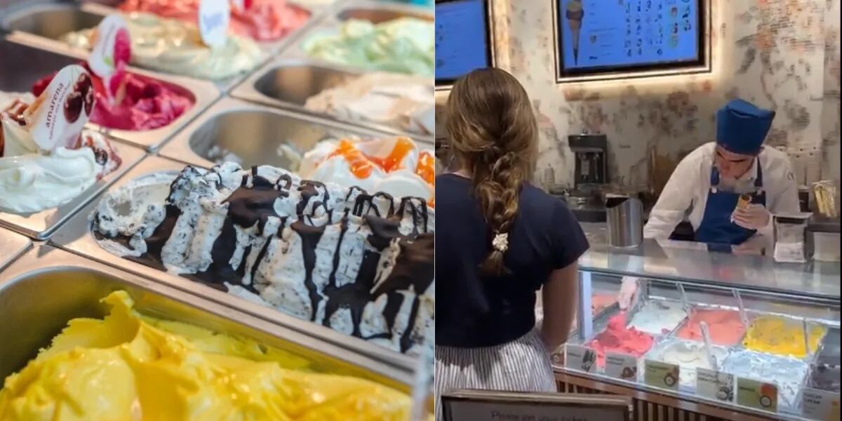 La reacción de dos españoles al ver cómo se prepara un helado en Estados Unidos: “Los argentinos se mueren si ven esto”