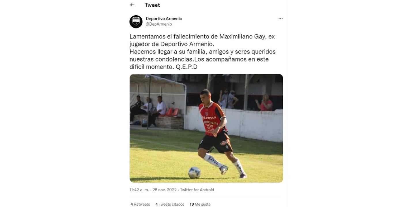 Conmoción en el fútbol nacional: A metros de la Panamericana encontraron muerto al exfutbolista Maximiliano Gay 