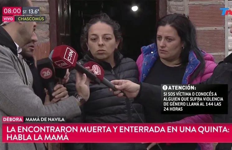 La madre de Navila, la chica asesinada en Chascomús: "Es un pedofilio, la mató porque intentó resistirse"

