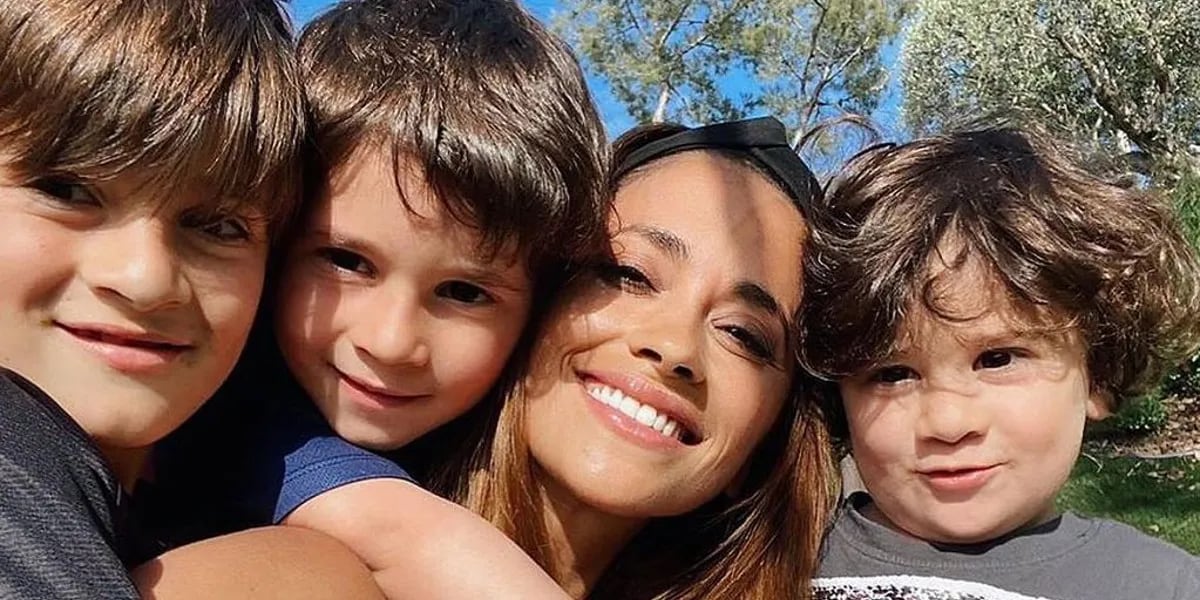 Antonela Roccuzzo compartió un video de la divertida tarde que tuvo con sus tres hijos