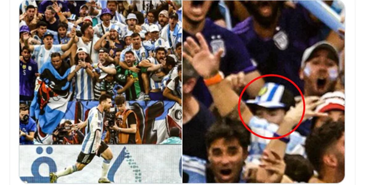 Aseguran que vieron a Diego Maradona en el partido contra México y la foto es contundente: "Siempre con nosotros"