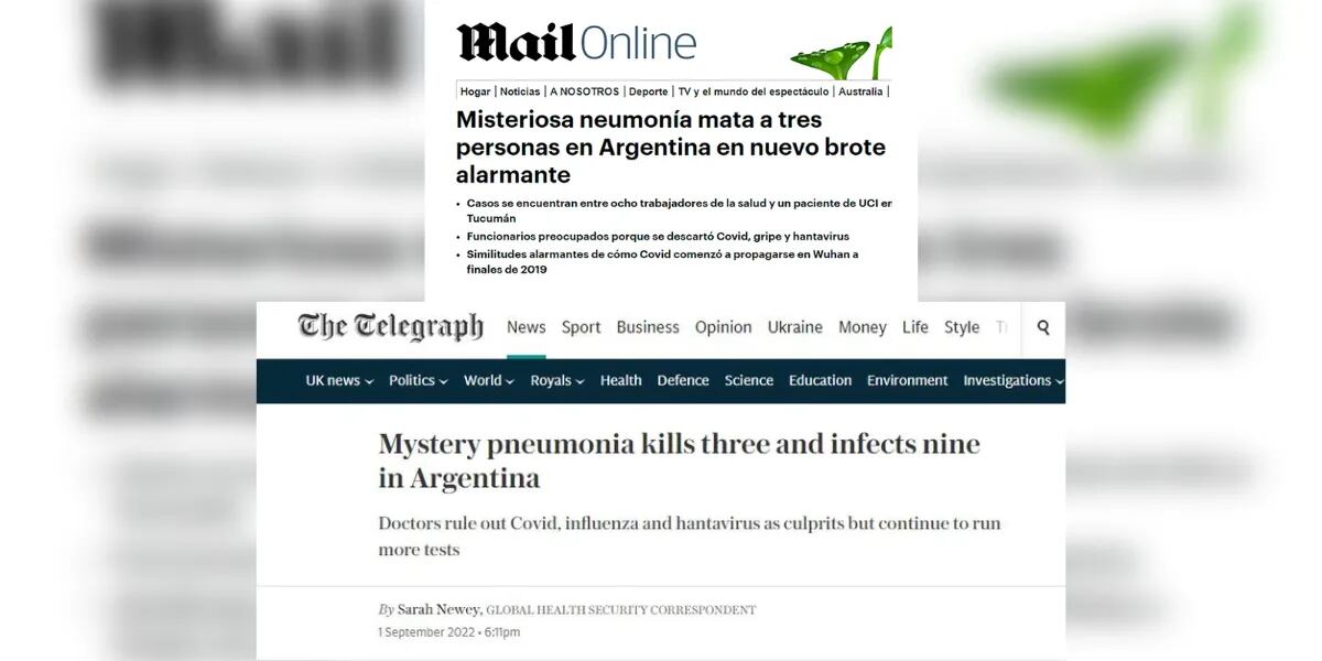Los medios ingleses se hicieron eco del brote de neumonía en Tucumán y lo compararon con el Covid: "Similitudes alarmantes"
