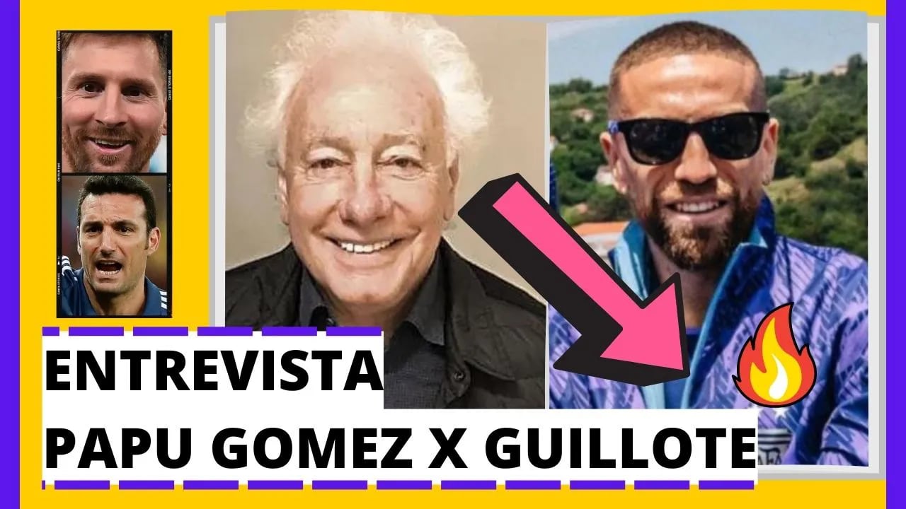 “Papu” Gomez, mano a mano, con Guillermo Coppola: El mundial,las figuritas y la camiseta violeta.