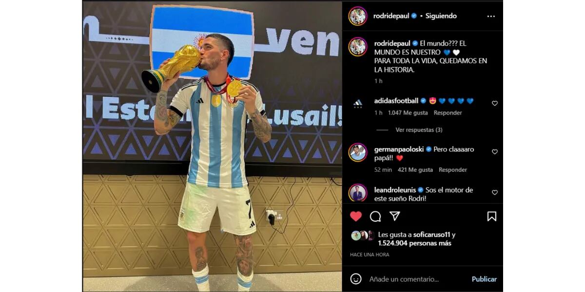 “El mundo es nuestro”: el emocionante festejo de los jugadores de la Selección Argentina en las redes tras ganar la copa de mundo