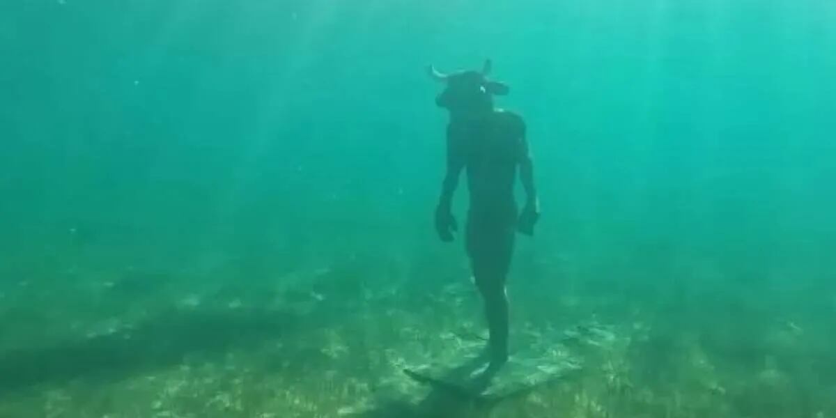 “Me agarró miedo”, salió a pasear en kayak y encontró un minotauro en el fondo de un lago en Neuquén