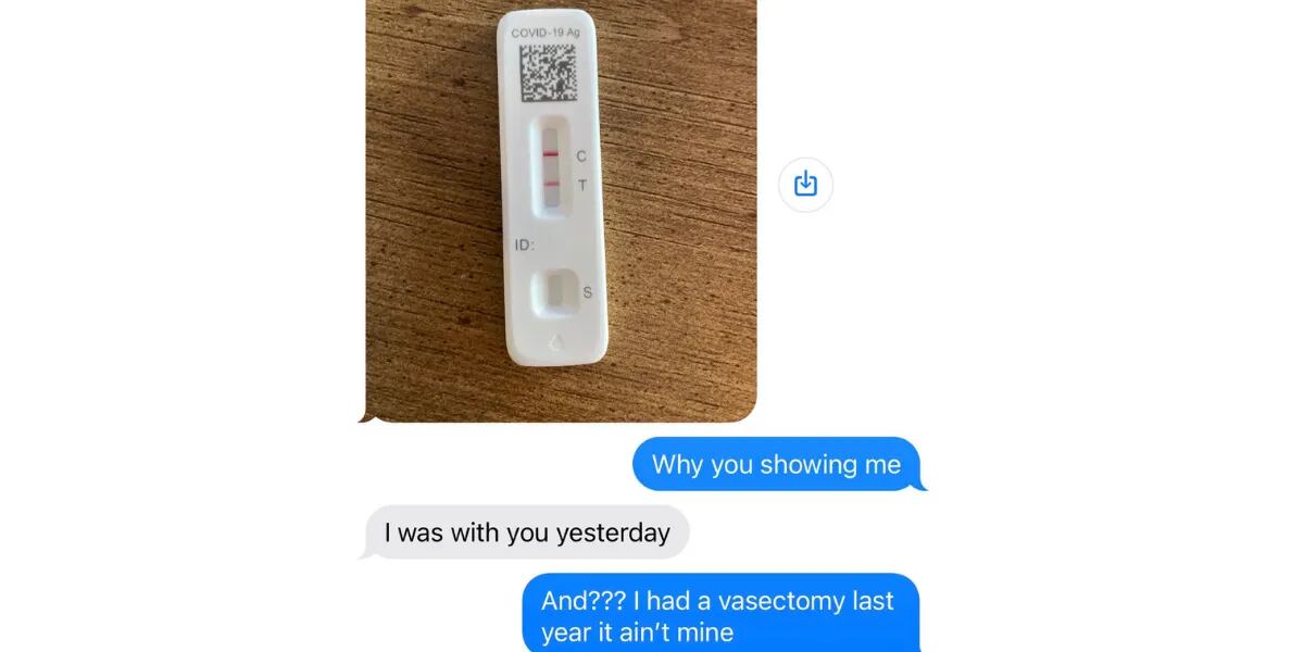La conversación donde se confunde el test de embarazo