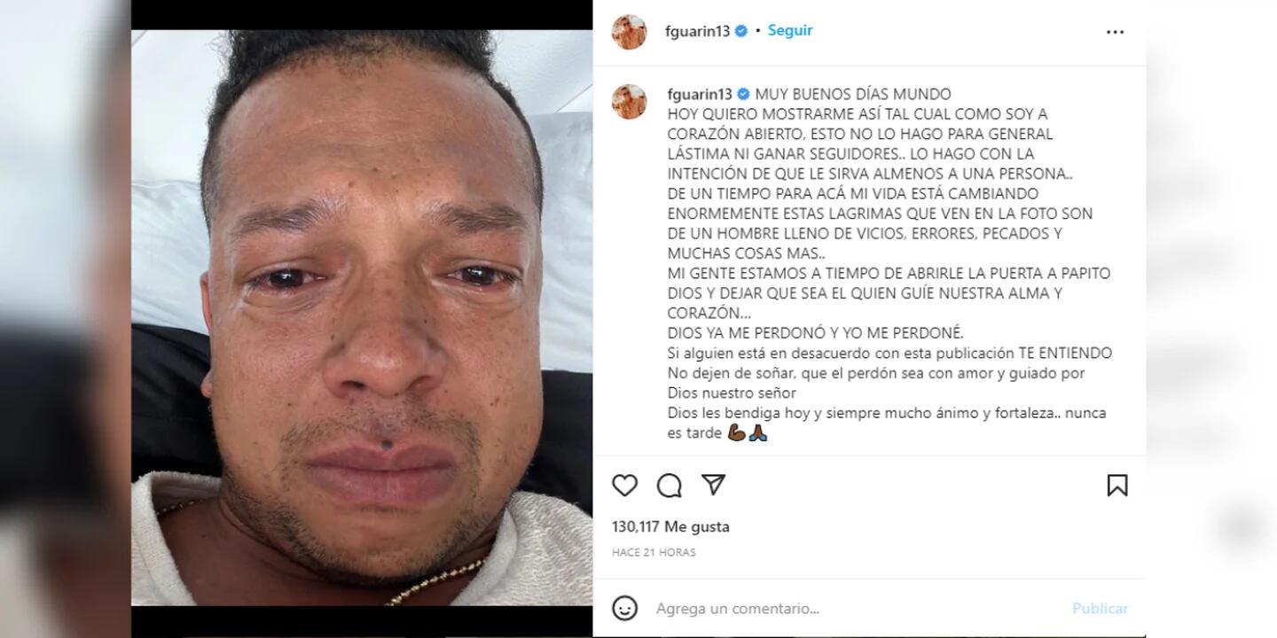 “Soy un hombre lleno de vicios”: el desgarrador pedido de ayuda que publicó en sus redes el exjugador de Boca Fredy Guarín