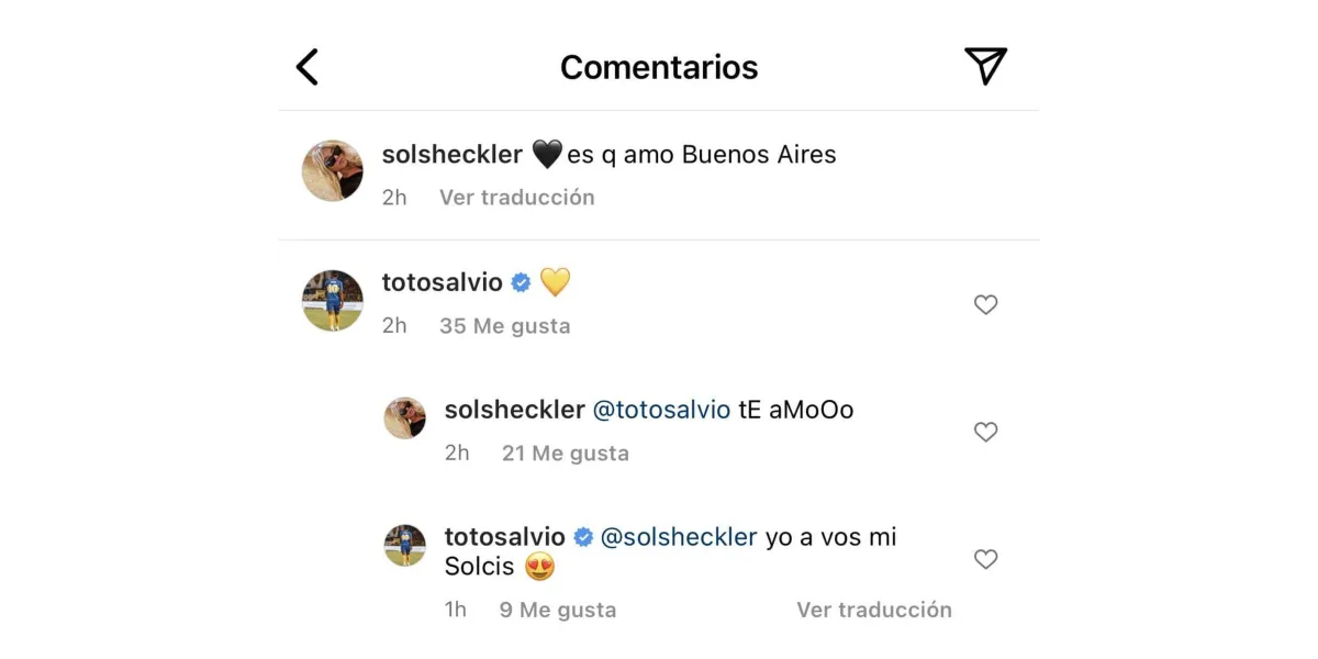 Ganó Boca, Toto Salvio metió un gol y su flamante novia le dejó un mensaje: "Te amo" - Instagram