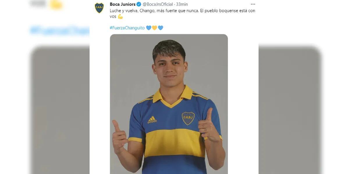 El contundente mensaje de apoyo de Boca a Zeballos por su grave lesión: “El pueblo boquense está con vos”