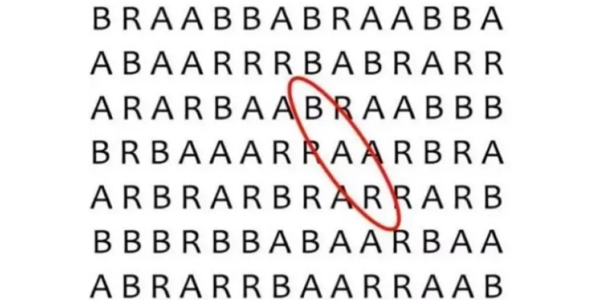 Reto visual para agudizar la vista: encontrá la palabra “BAR” en tan solo 9 segundos