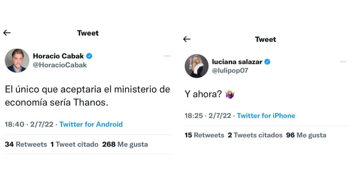 Uno por uno, los famosos que opinaron sobre la renuncia de Martín Guzmán.