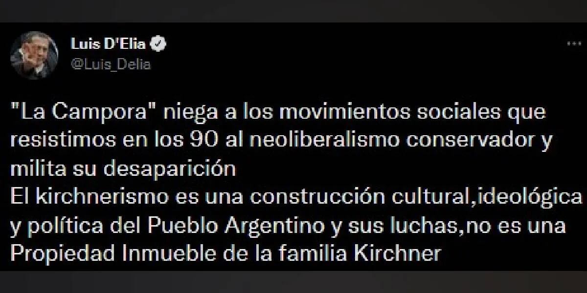 Luis D’Elia, sobre Máximo Kirchner: “No tiene la densidad, estatura y volumen político de su papá”
